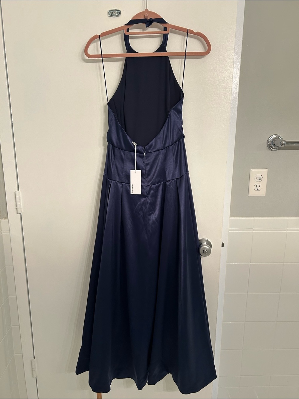 Reformation Lilyann Satin Halter Gown - Picture 4 of 6